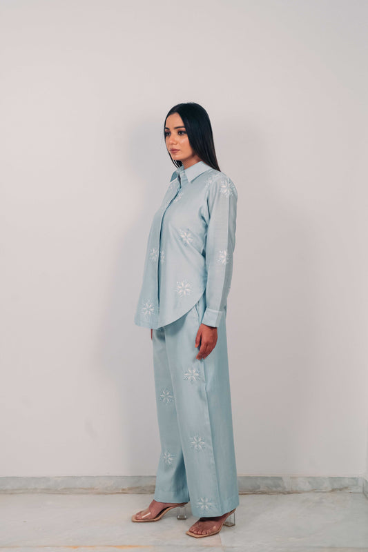 Baby Blue Anti-Fit Shirt and Pant Set