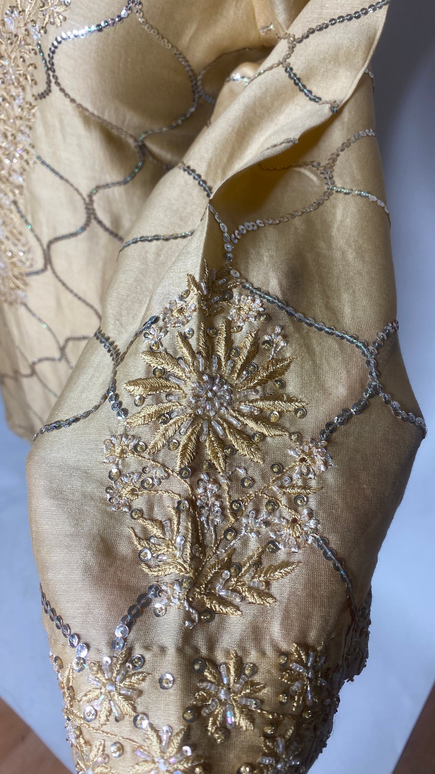 Light Gold Chikankari Short Kurta Set