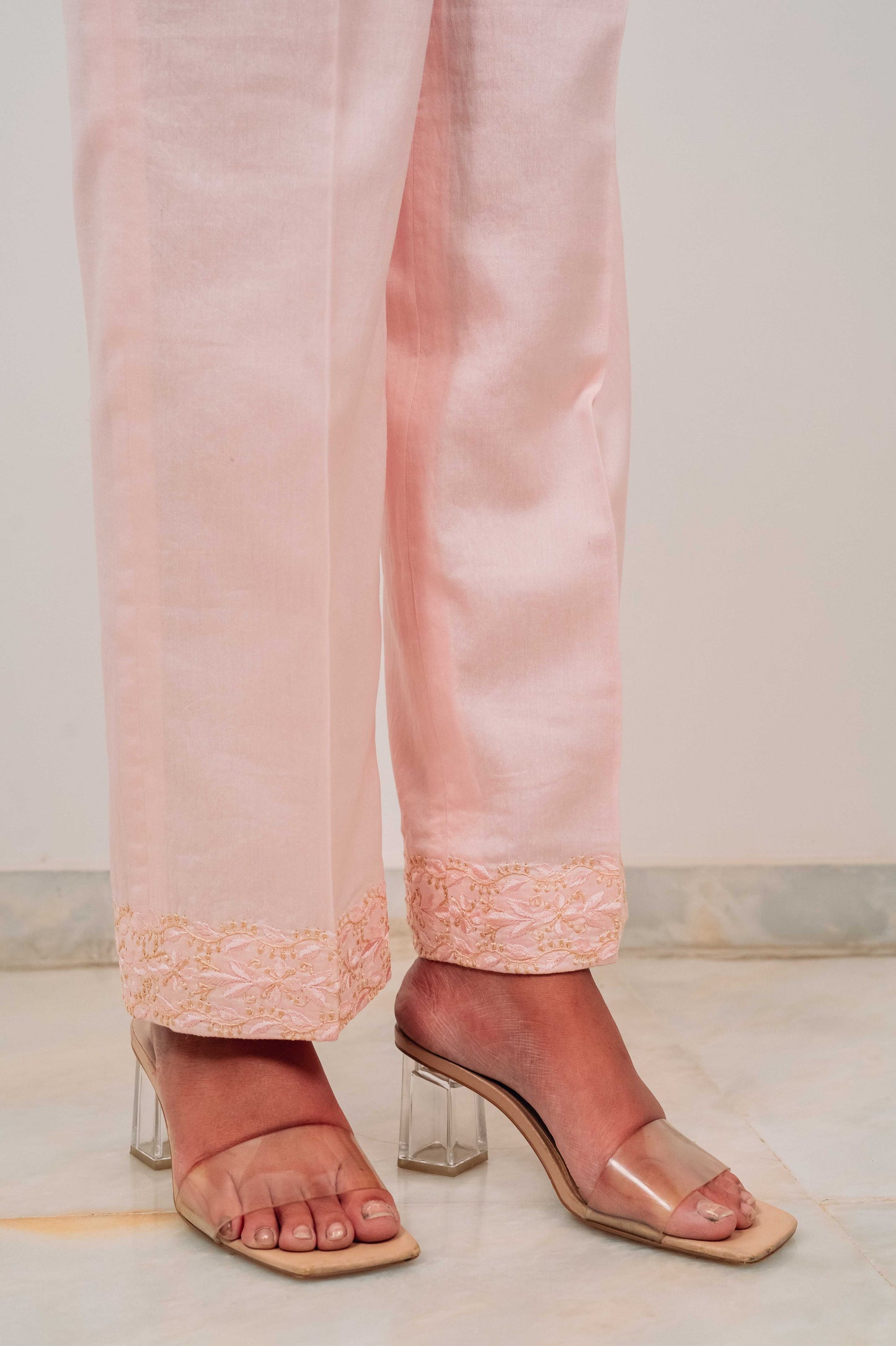 Baby Pink Chanderi Silk Co-Ord Set