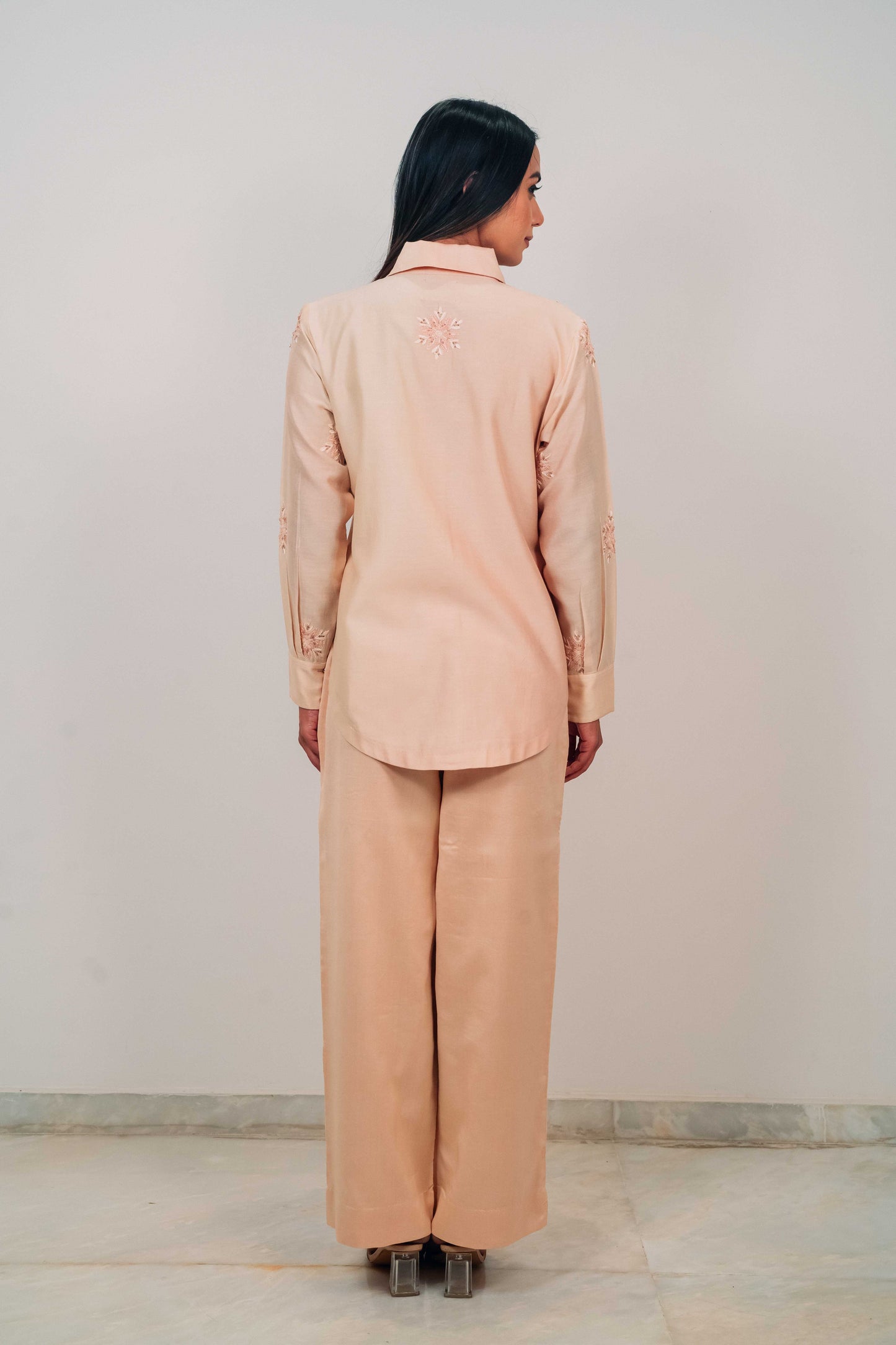 Light Peach Anti-Fit Shirt and Pant Set