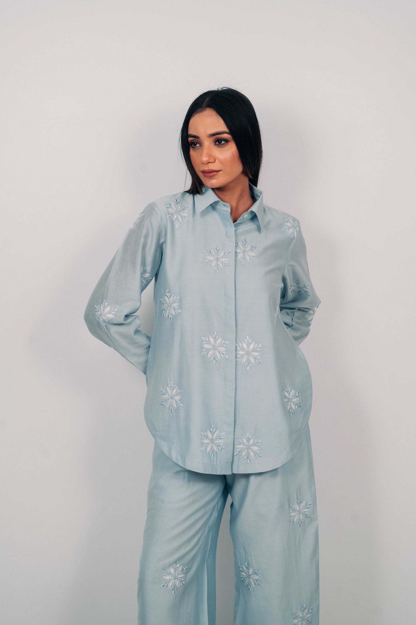 Baby Blue Anti-Fit Shirt and Pant Set