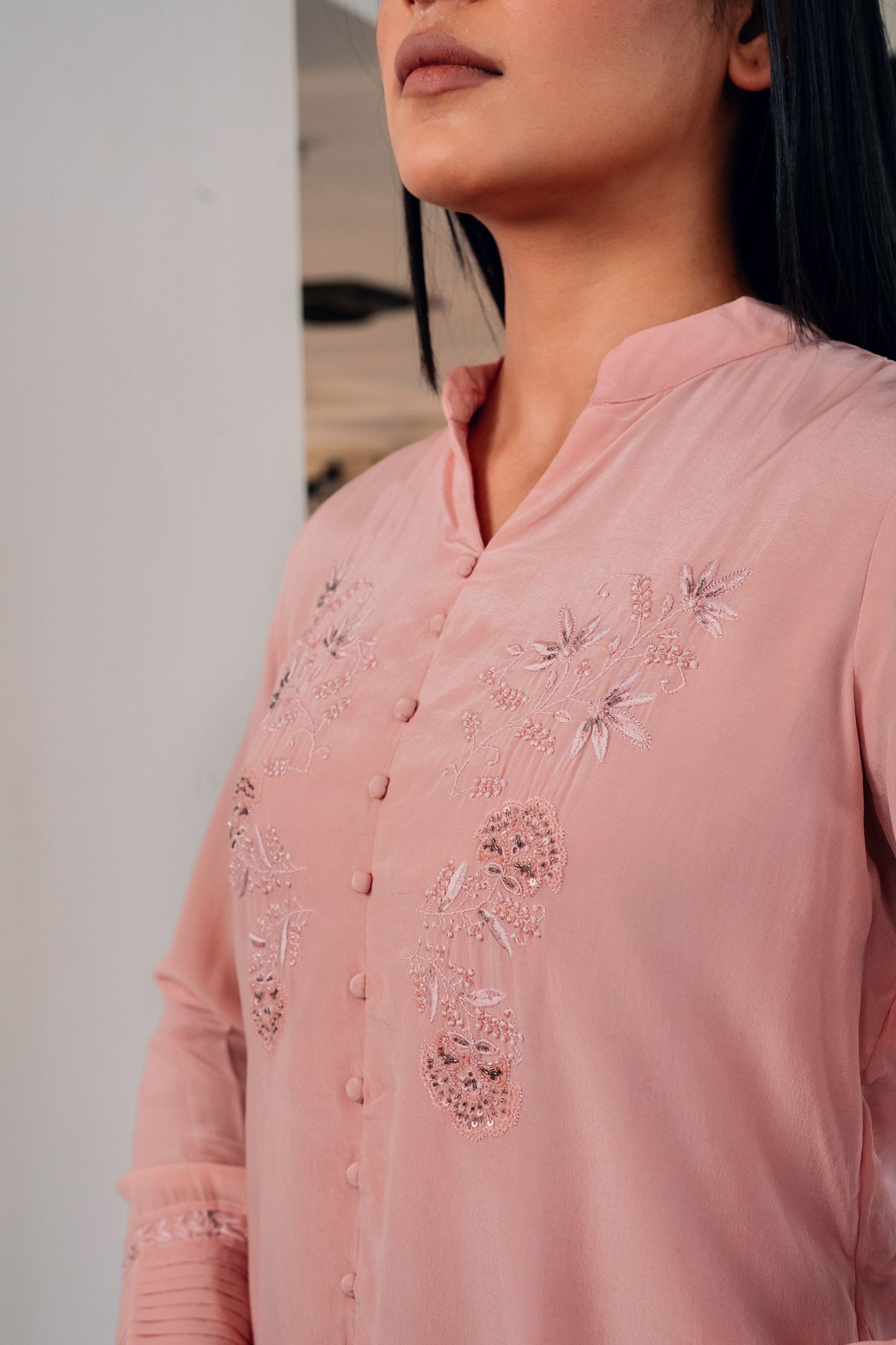 Pink Pure Crepe Potli Top