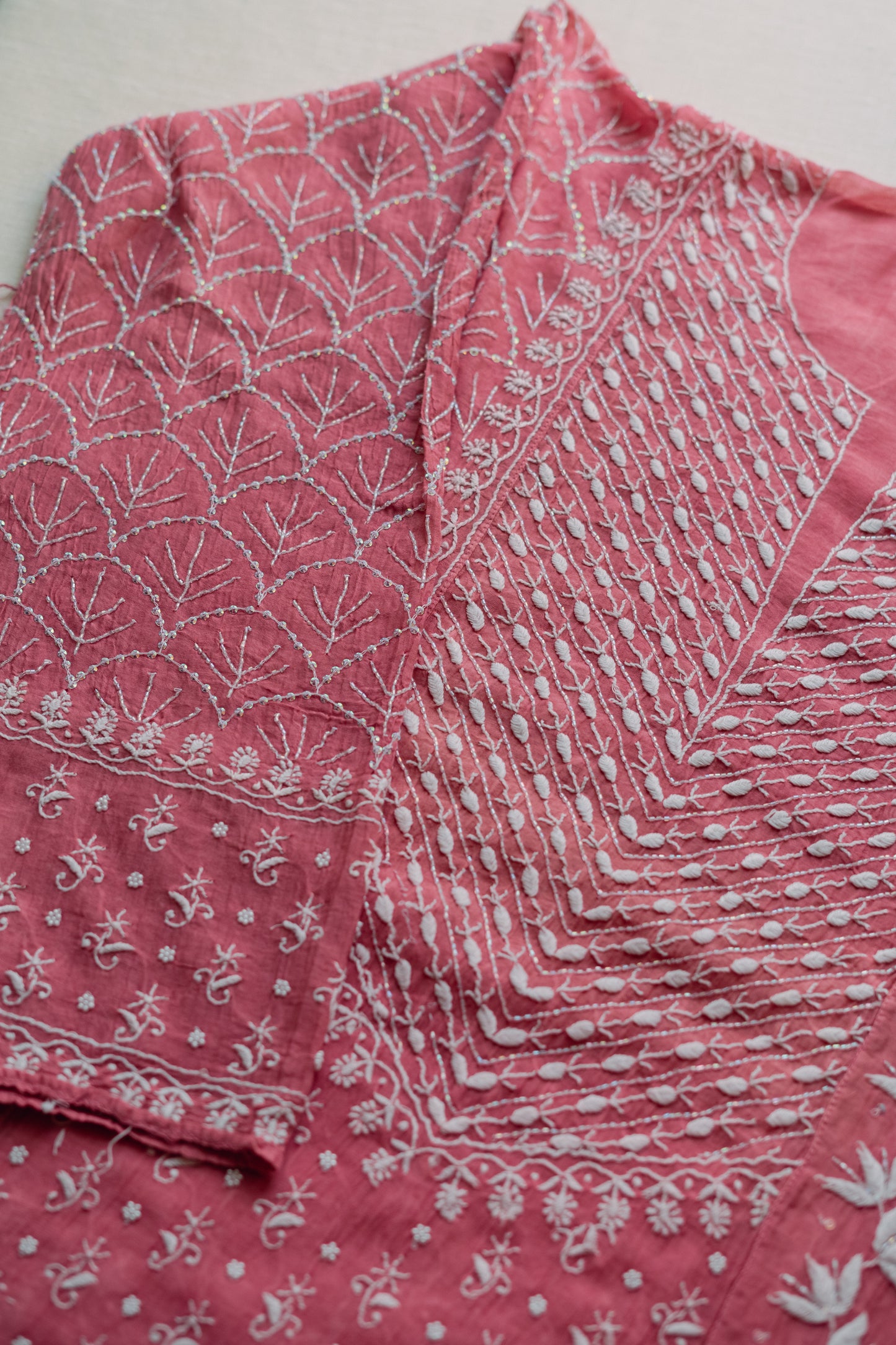 Pink Jaal Chikankari Anarkali Set