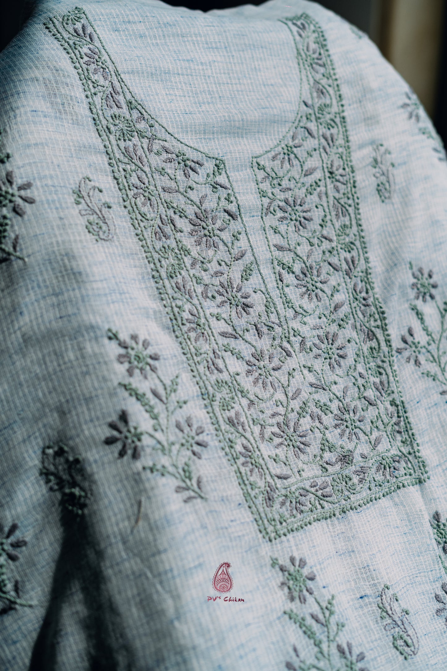 Grey Kota Chikankari Suit Set