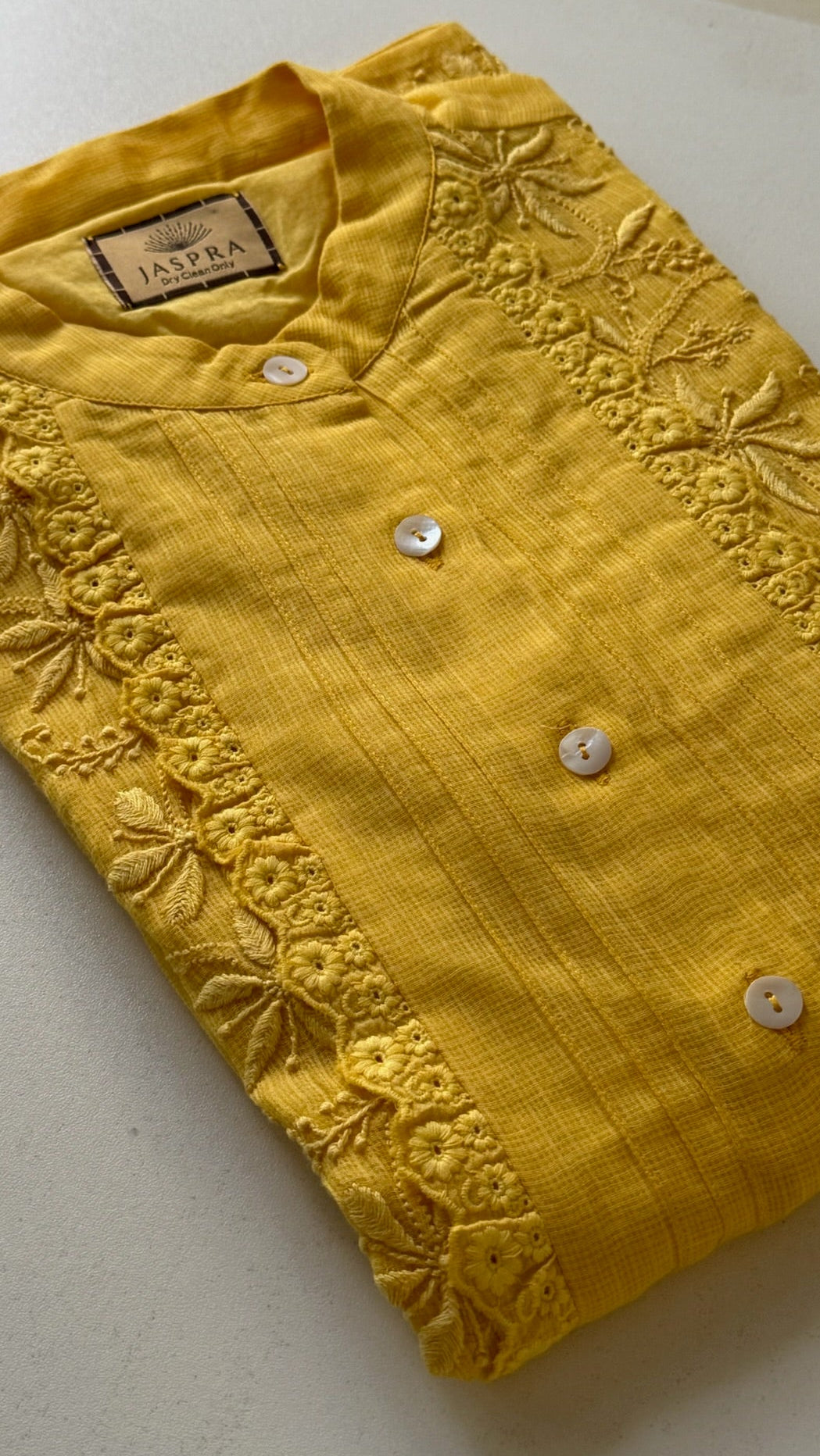 Yellow Lace Detail Kota Shirt