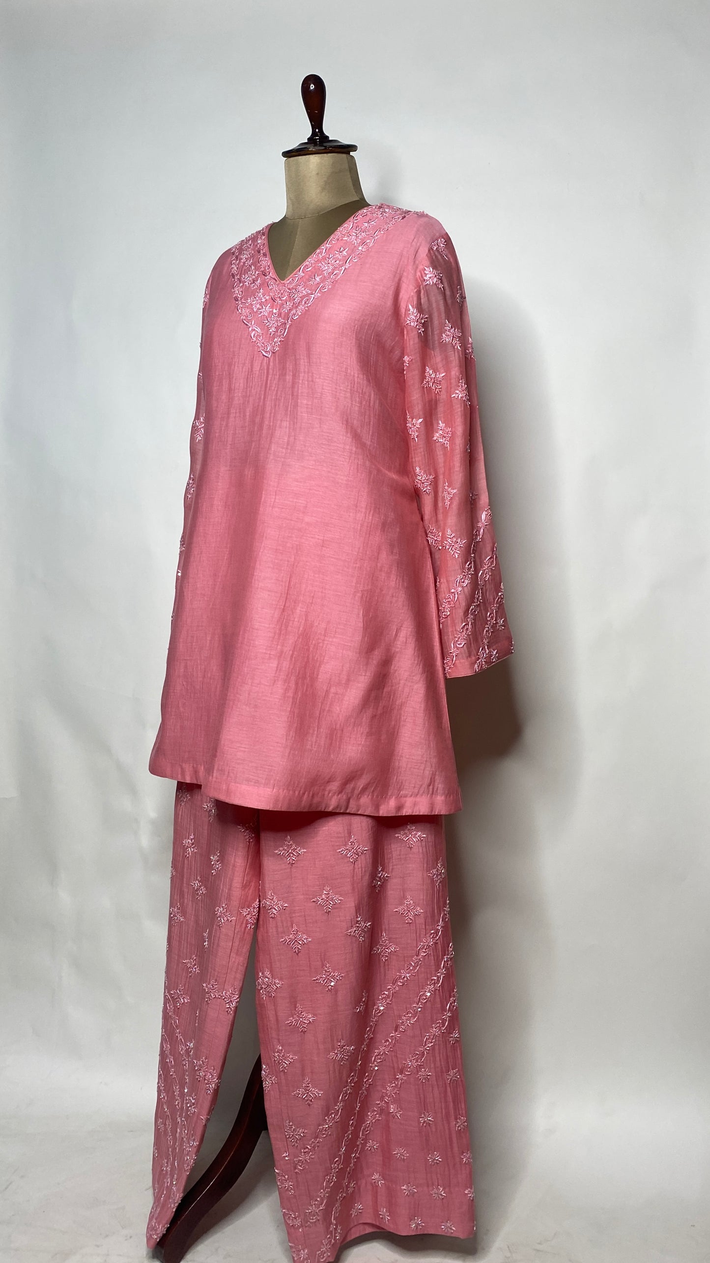 Ariana Pink Chikankari Co-Ord Set