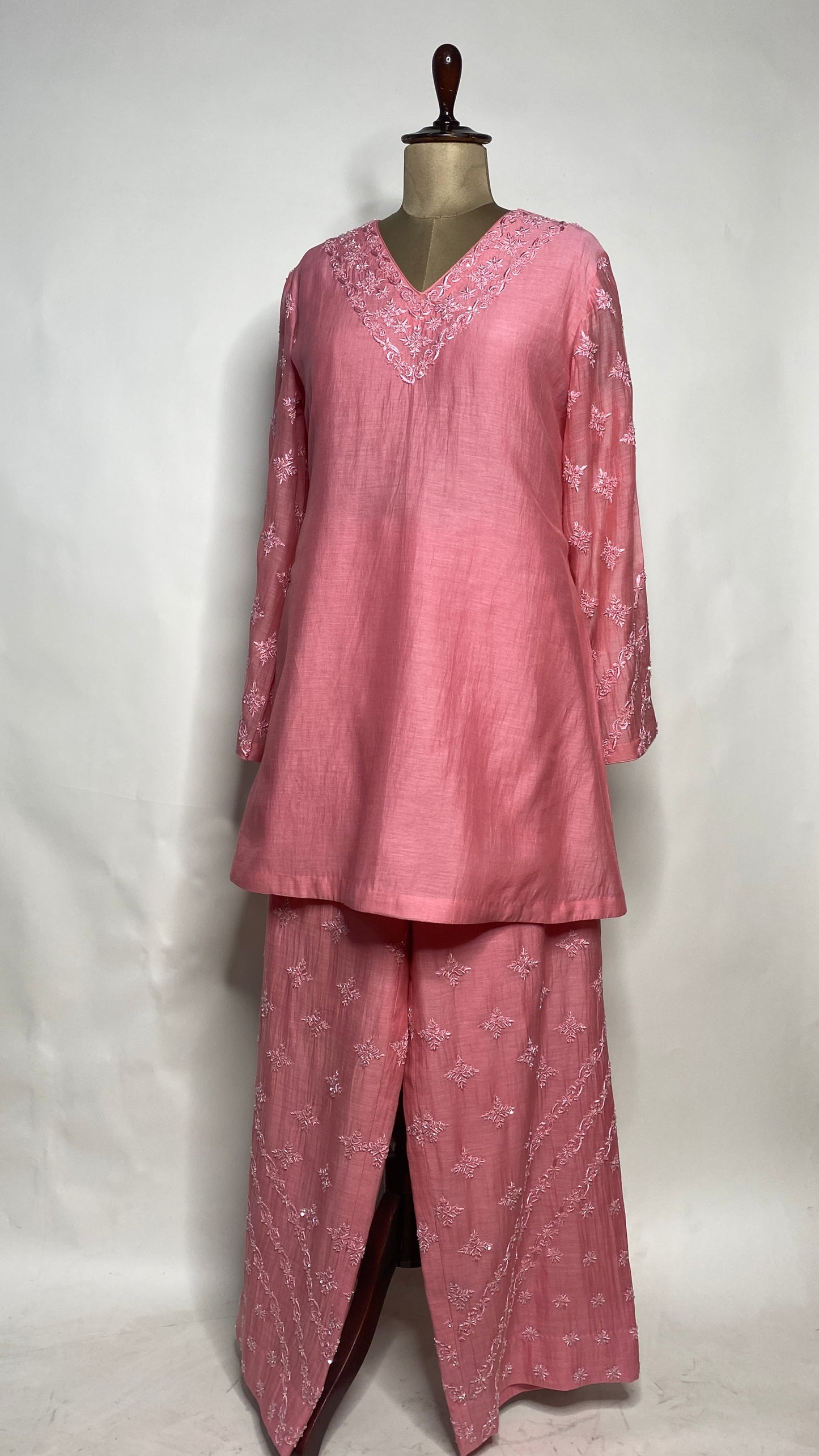 Ariana Pink Chikankari Co-Ord Set