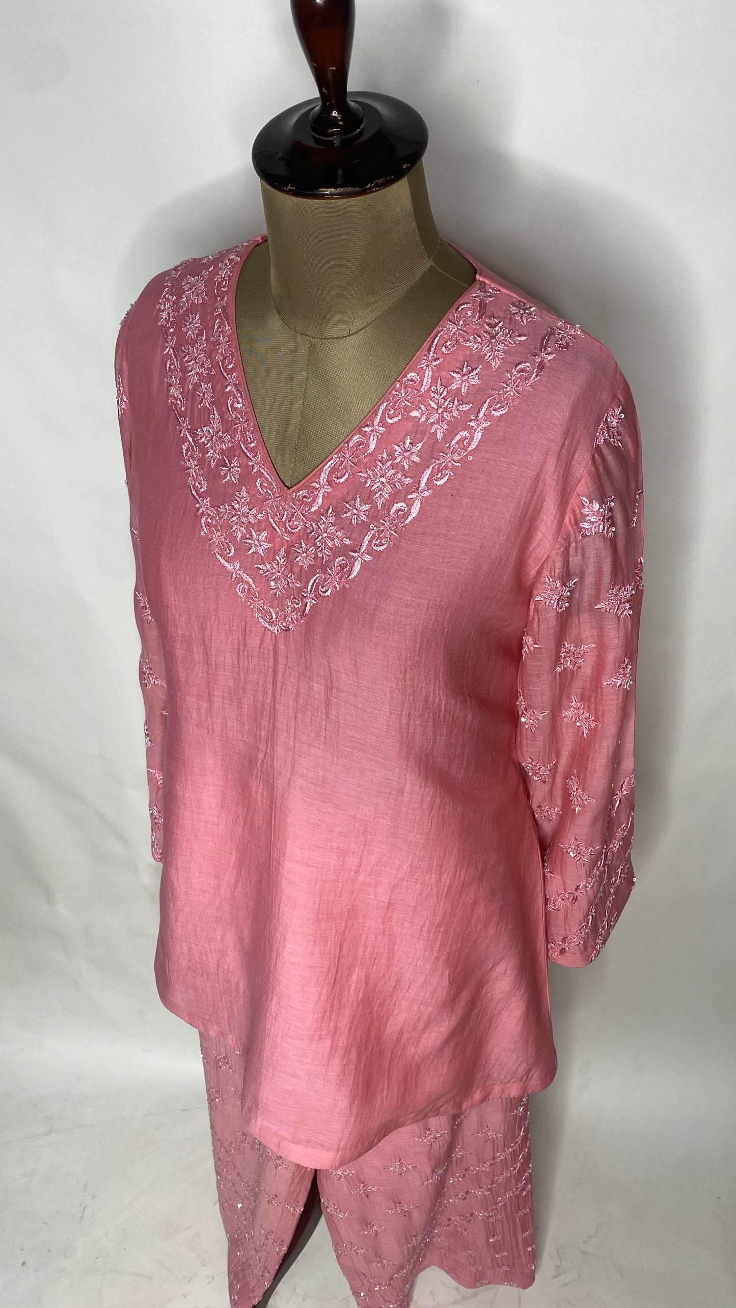 Ariana Pink Chikankari Co-Ord Set