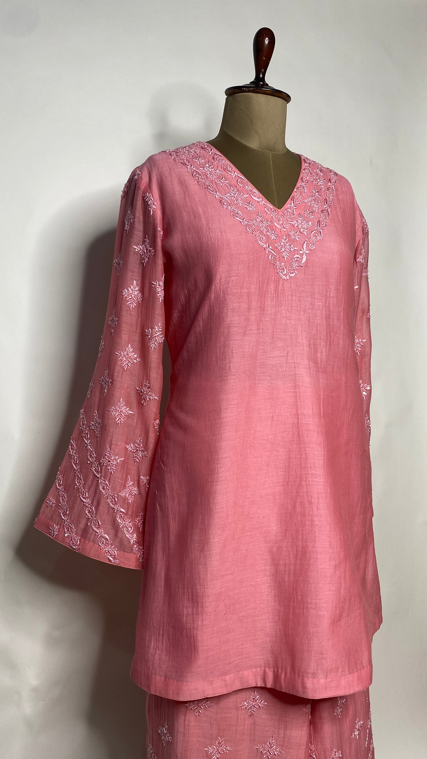 Ariana Pink Chikankari Co-Ord Set