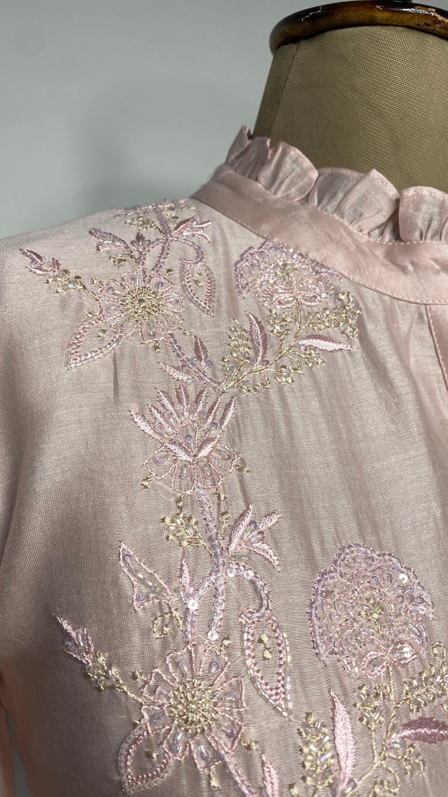 Soft Pink Half Sleeve Chikankari Shirt