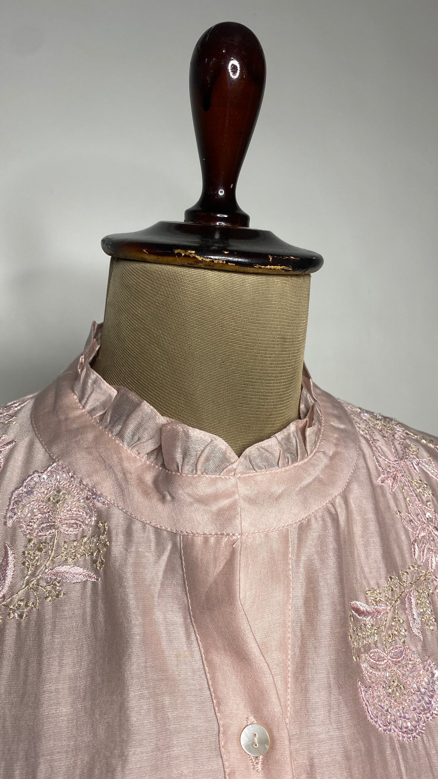 Soft Pink Half Sleeve Chikankari Shirt