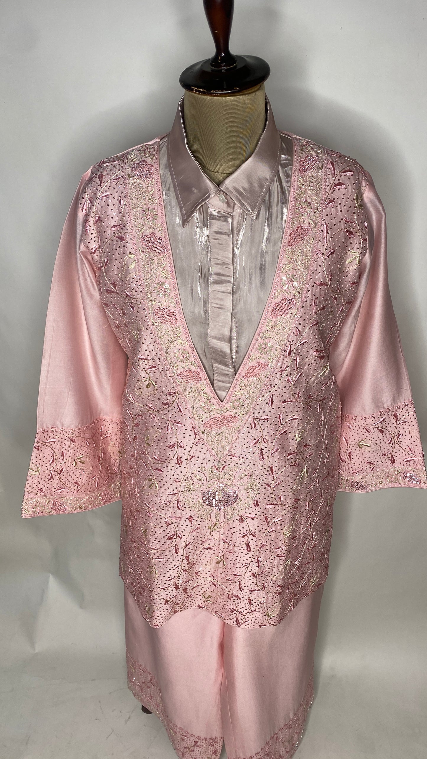 Baby Pink Relaxed Fit Chikankari Co-ord Set