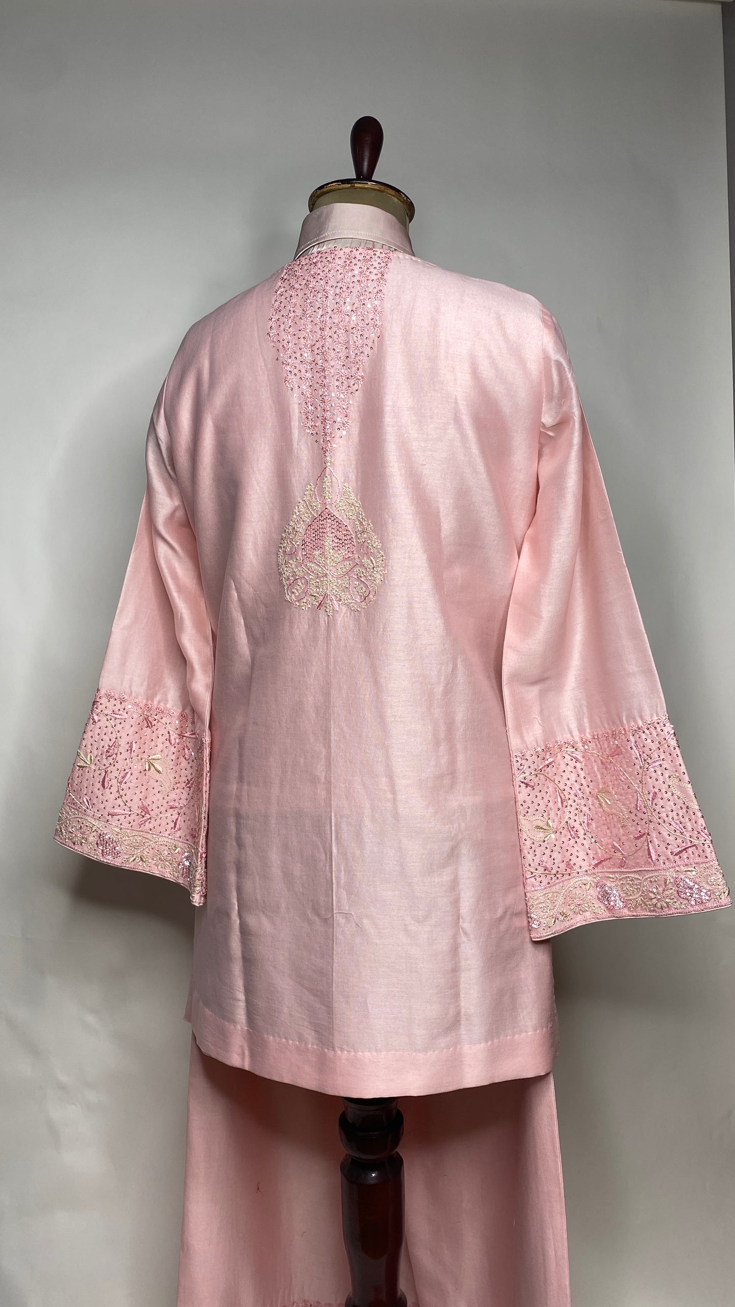 Baby Pink Relaxed Fit Chikankari Co-ord Set