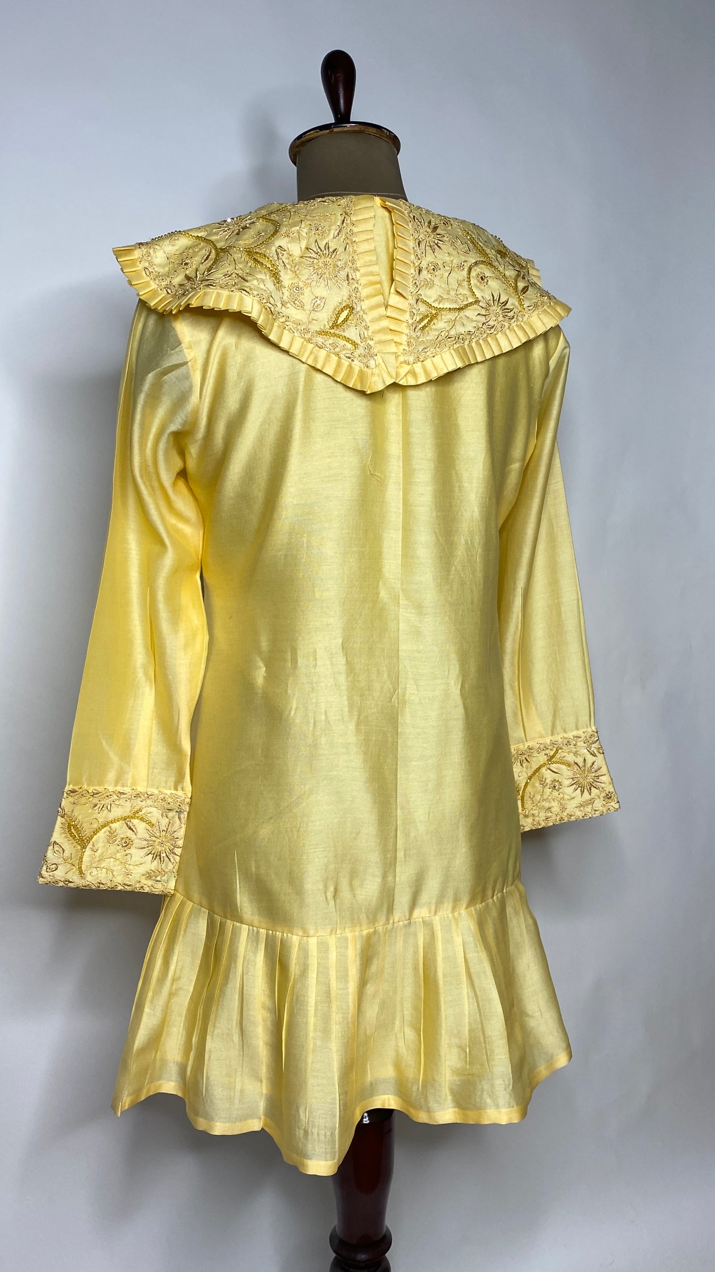 Amber Peter Pan Collar Chikankari Skater Dress