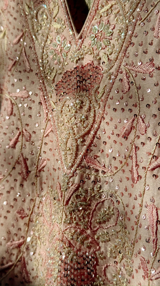Baby Pink Relaxed Fit Chikankari Co-ord Set