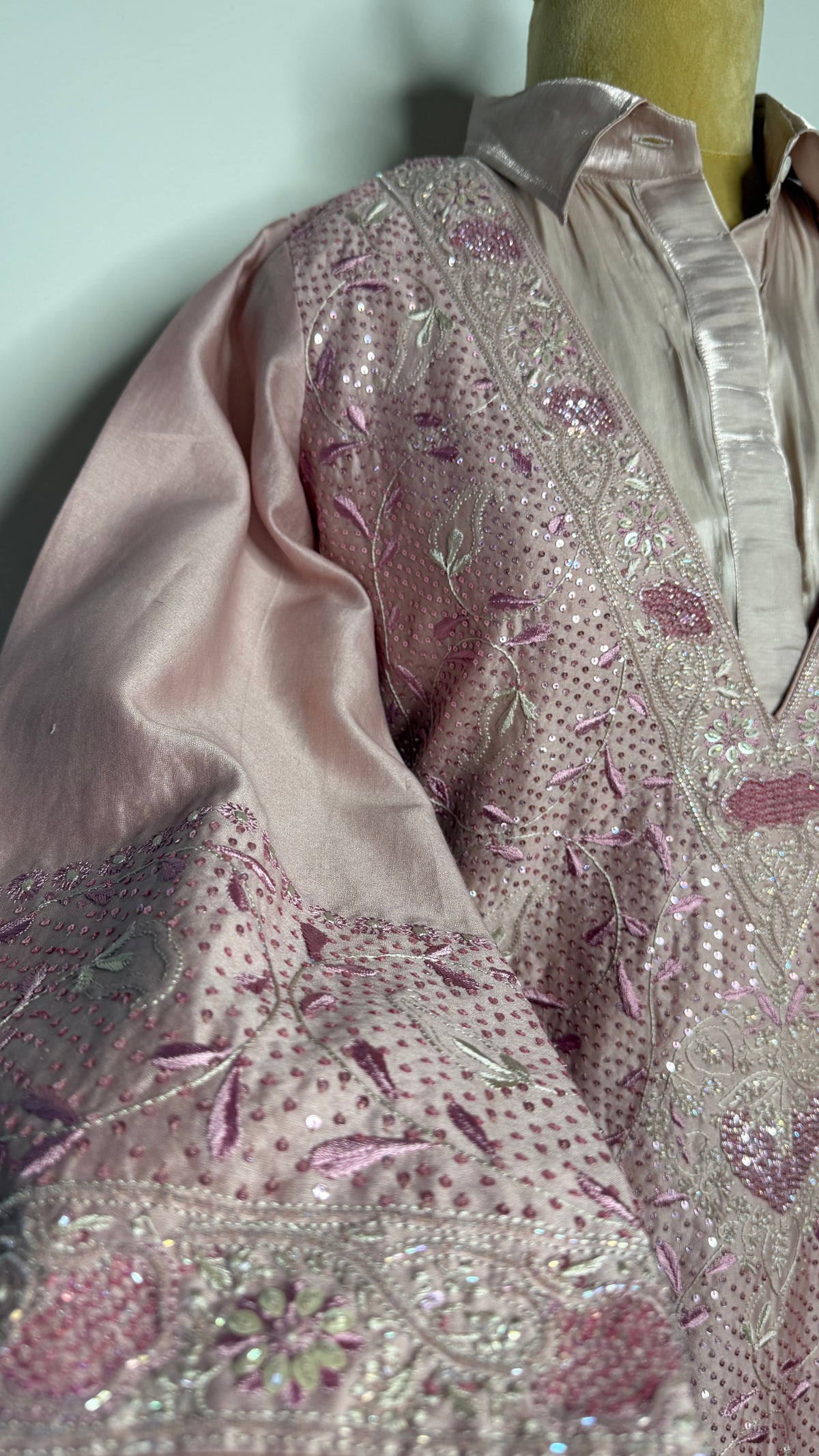 Light Mauve Relaxed Fit Chikankari Co-ord Set