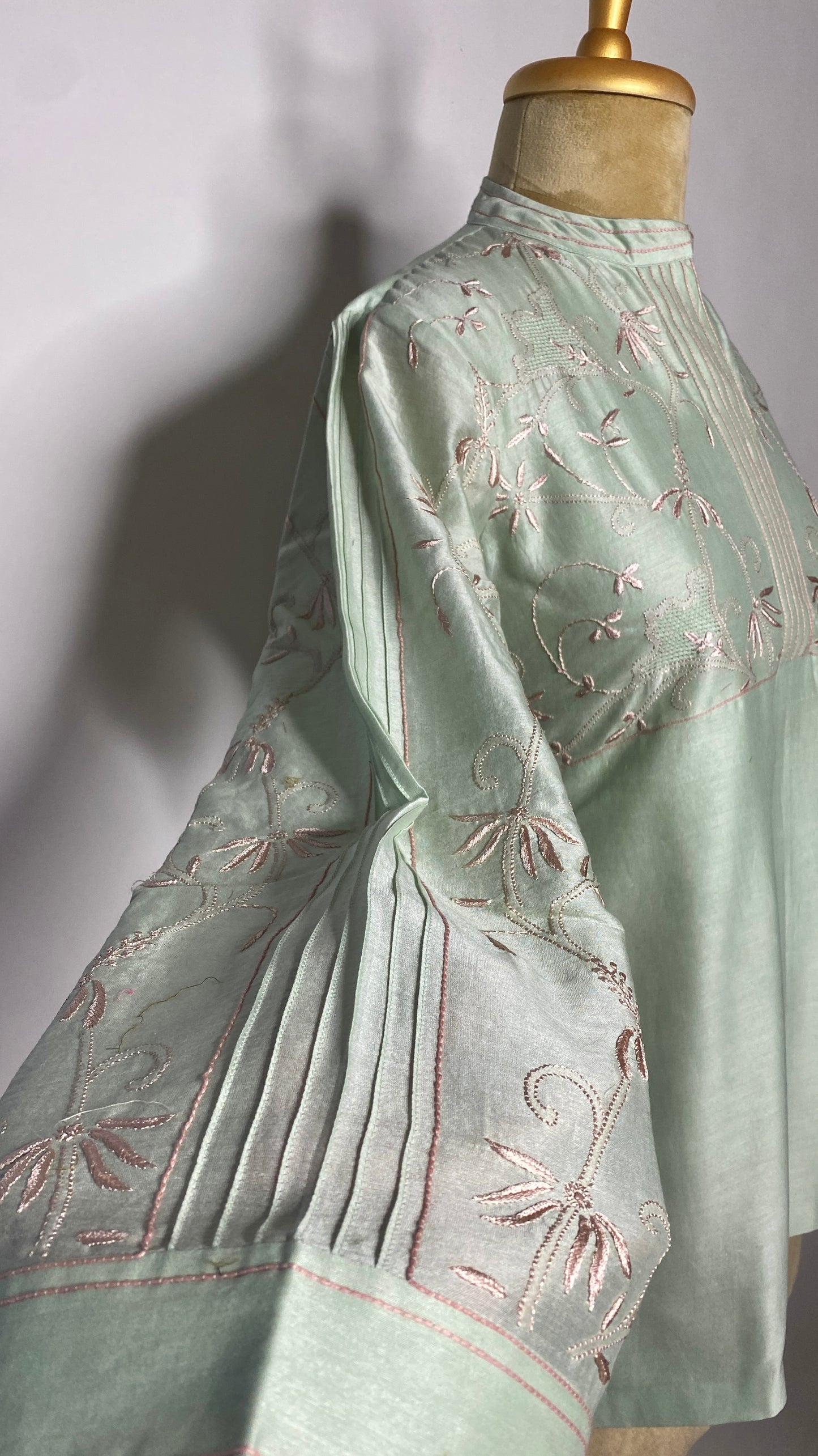 Light Green Jaali Chikankari Top