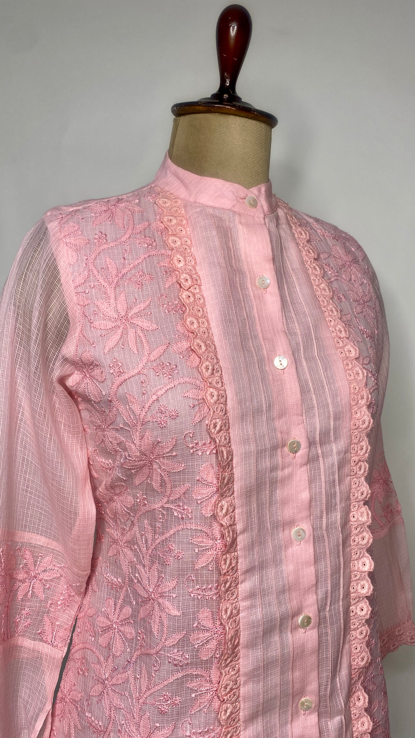 Pink Lace Detail Kota Shirt