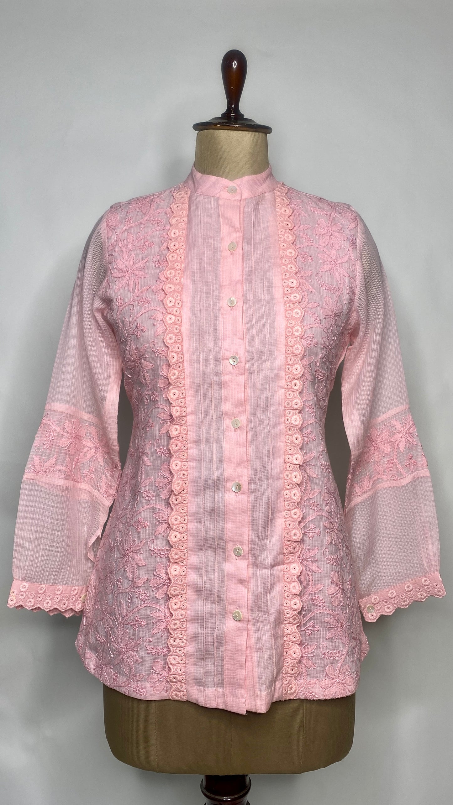 Pink Lace Detail Kota Shirt