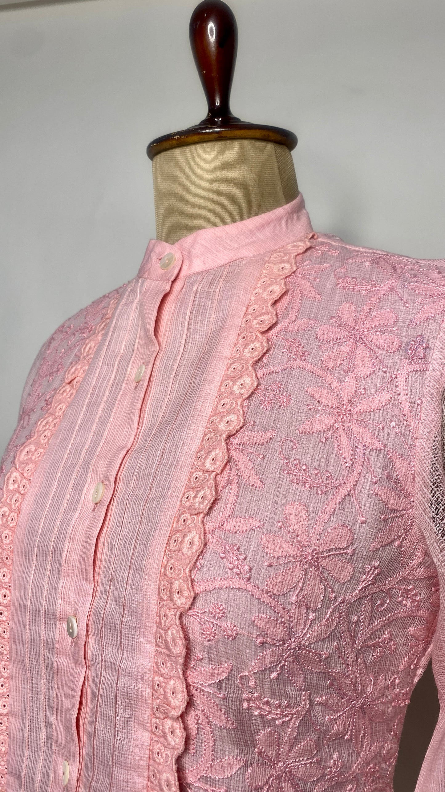 Pink Lace Detail Kota Shirt