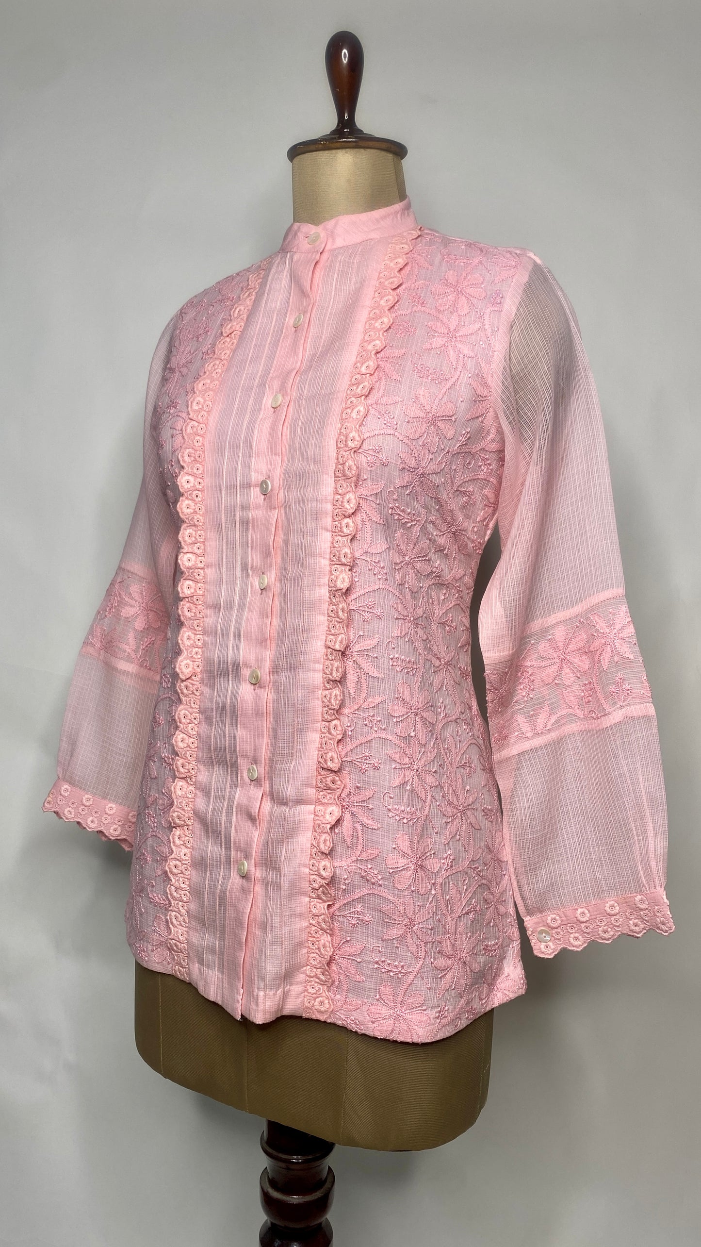 Pink Lace Detail Kota Shirt