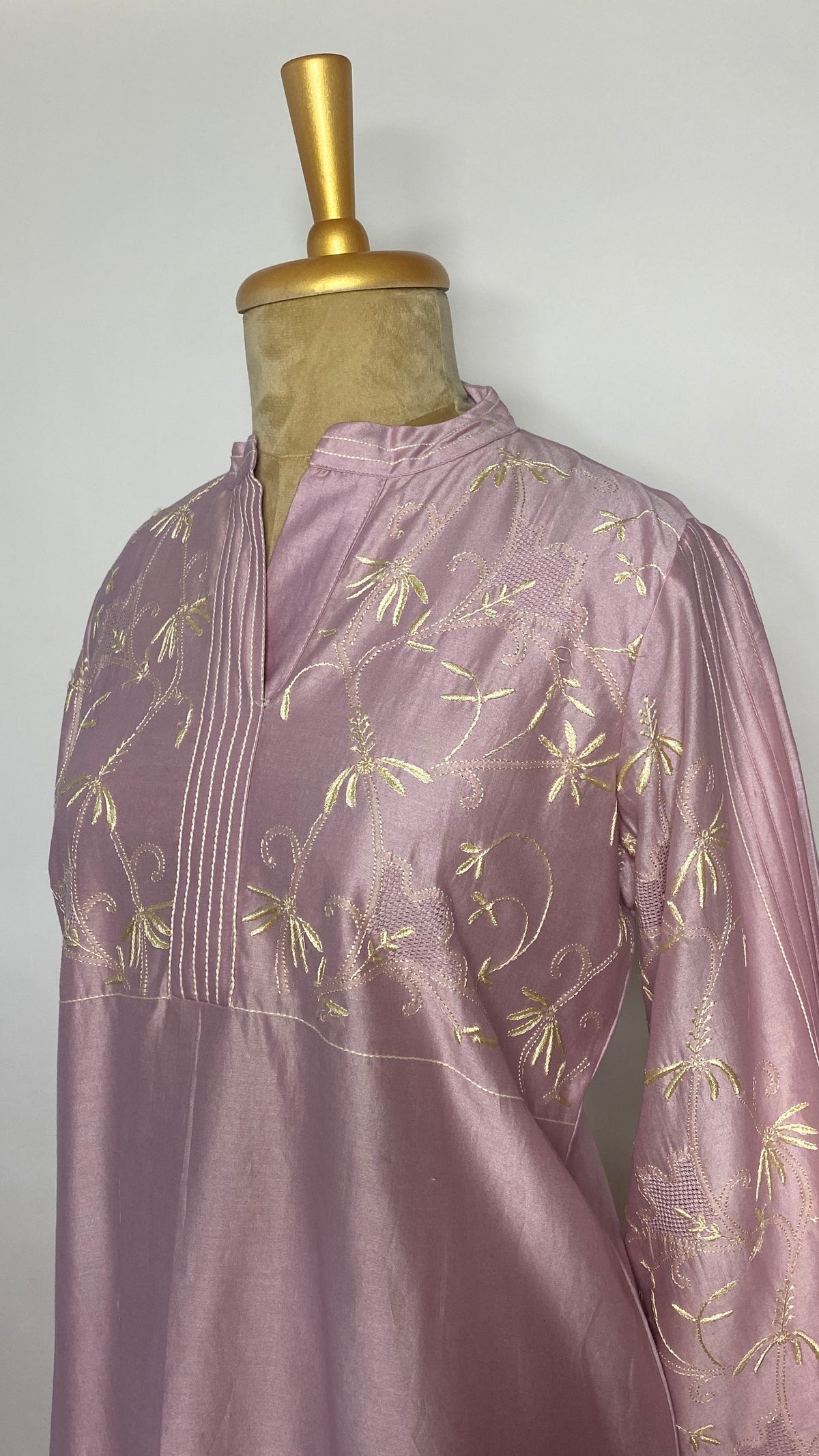 Light Mauve Jaali Chikankari Top