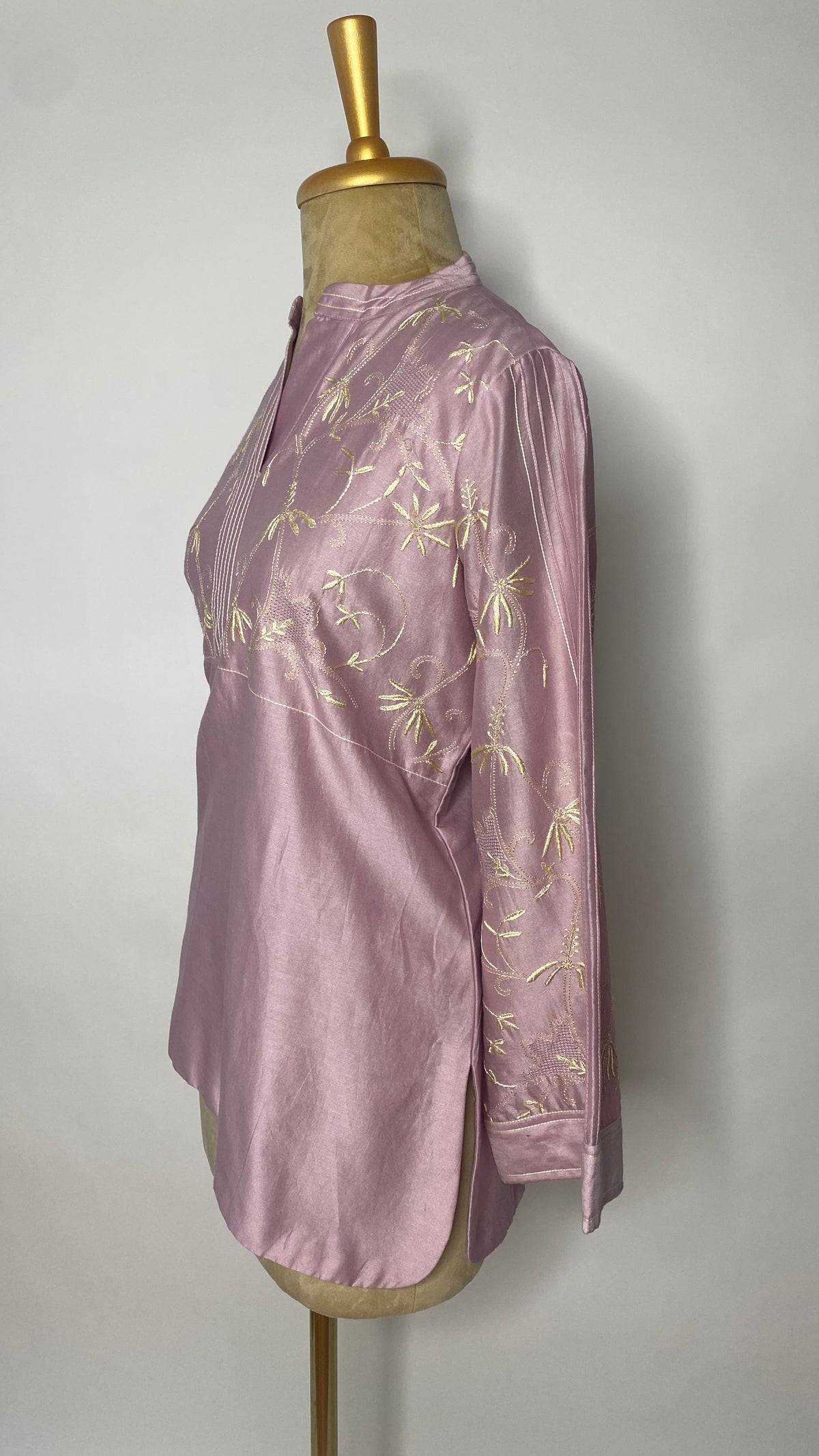 Light Mauve Jaali Chikankari Top