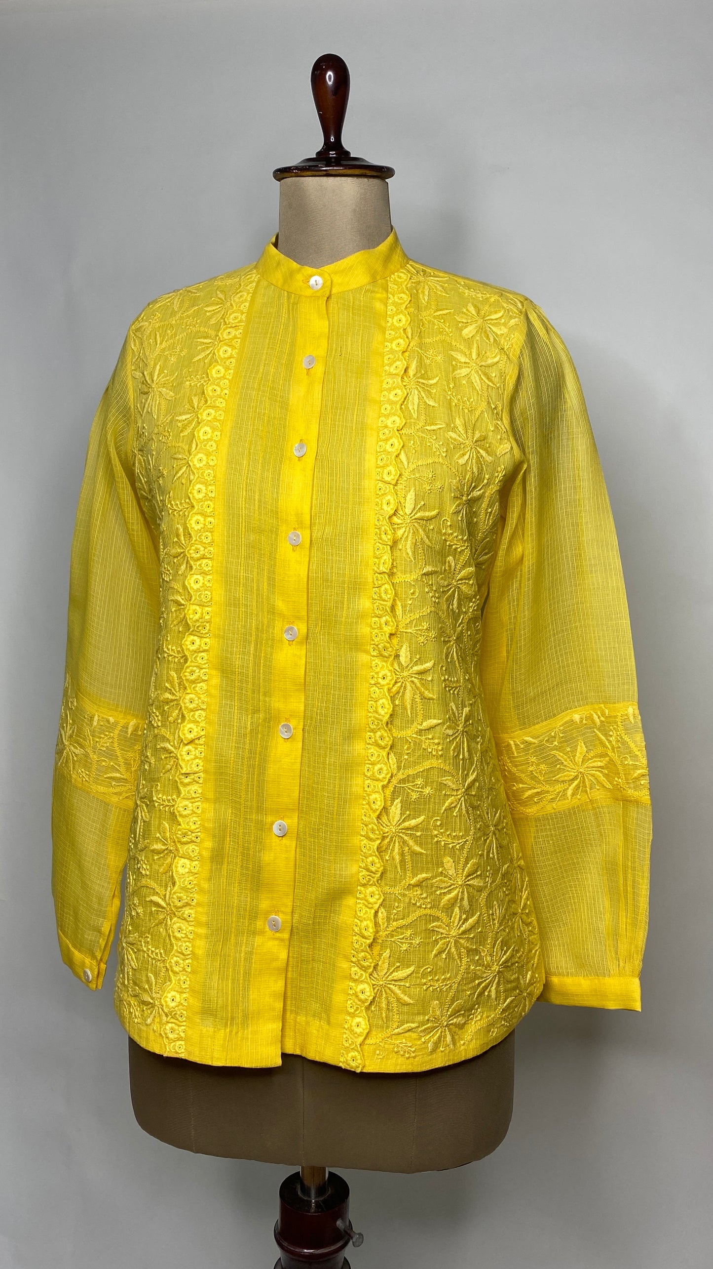 Yellow Lace Detail Kota Shirt