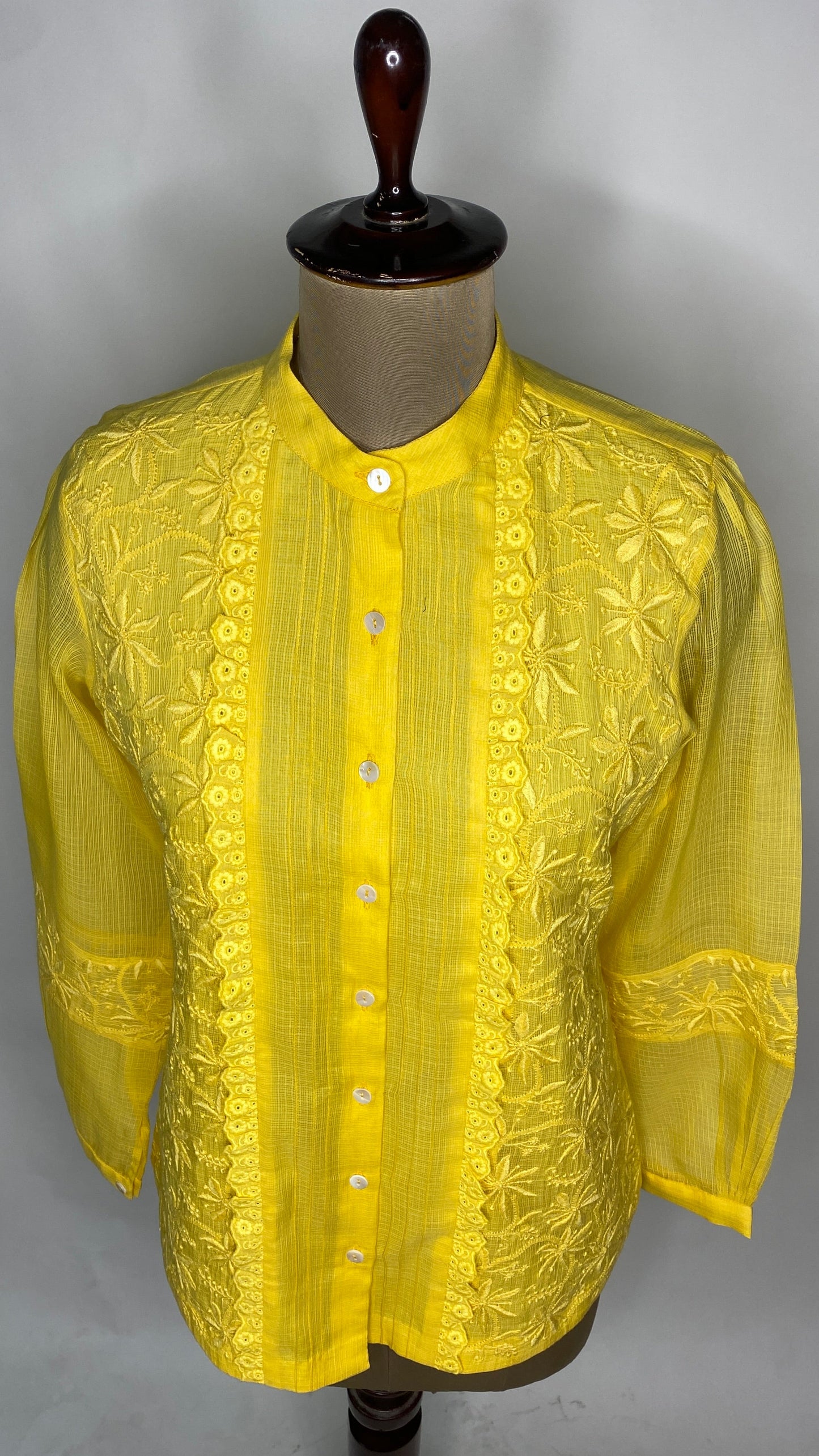 Yellow Lace Detail Kota Shirt